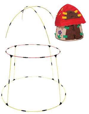 Mini Mushroom Hut Replacement Poles